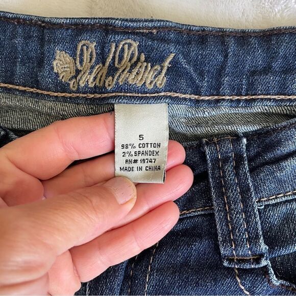 Red Rivet distressed dark denim jeans women’s size 5 - Picture 4 of 9
